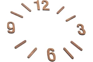 Alriedy Lot de chiffres d'horloge murale 3D DIY pour horloge murale, chiffres en bois, chiffres pour horloge murale, chiffres arabes, chiffres en bois de rechange pour horloges murales DIY (pas de