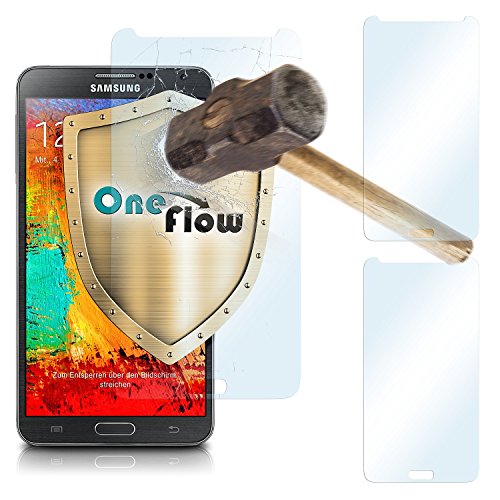 2x OneFlow 9H Panzerfolie fÃ¼r Samsung Galaxy Note 3 Panzerglas Display Glasfolie [Tempered Glass] Screen protector Glas Displayschutz-Folie fÃ¼r Samsung Galaxy Note 3 Schutzfolie