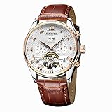 SSQ-CXO Wasserdichte Armbanduhr der Männer, römische Ziffer-Mineralglas-Spiegel-rostfreie Bügel Vollautomatische mechanische Uhr