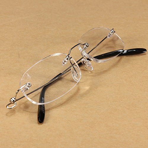 KING DO WAY Lesebrille Mode unisex Brille Lesehilfe Sehhilfe Mit Brillenetui Etui Randlos lesebrille herren damen - 2
