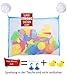 Produktbild Baby Badespielzeug Aufbewahrung, hochwertiger Badewannenspielzeug Organizer mit 2x Badeenten und 4 Saugnäpfen (Blau)