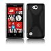 Produktbild Nokia Lumia 720 Silikonhülle in SCHWARZ von Cadorabo - X-Line Design TPU Schutzhülle für Nokia Lumia 720 – Handyhülle Bumper Case Backcover in OXID SCHWARZ