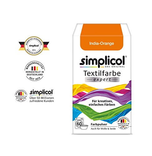 Simplicol Textilfarbe expert Für kreatives, einfaches Färben – 1702 – „India-Orange“ – Neu! – 2er-Pack - 4
