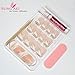 Bling Art False Nails French Manicure White Silver Glitter 24 Full Medium UK