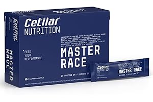 Master Race, Integratore con Lipocet® (800 mg) e collagene (375 mg), per sportivi sopra i 50 anni, Previene e attenua i fastidi articolari, 20 stick liquidi da 10 ml, Gusto Arancia, Cetilar Nutrition