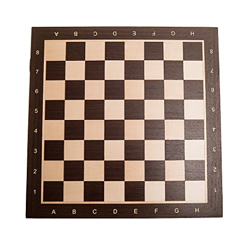 Preisvergleich Produktbild ROMBOL Schachbrett, FG 50, Wenge / Ahorn Intarsienarbeit, mit Randbeschriftung mit Schönheitsfehlern