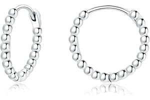 Bewenda Creolen Silber 925 Klein, 925 Sterling Silber Ohrringe Creolen, Unisex Ohrringe Kreolen für Damen Mädchen, Nickelfrei Hypoallergen Schlafen Knorpel Huggie Rund Ohrläppchen Ohrschmuck