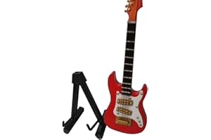 ALANO Guitare Décoration Mini Instrument de Musique Ornement Décoratif Modèle de Guitare Rouge (GE34R-10)