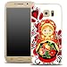 Produktbild OOH!COLOR® Design Case für SAMSUNG GALAXY S5 Hülle Matroschka MFO012 Silikon Blume Flowers Blumen Kultur Sticken Russland Folk Handyhülle Backcase Schutzhülle mit Motiv Tasche Elastisch Cover Flexibel Etui