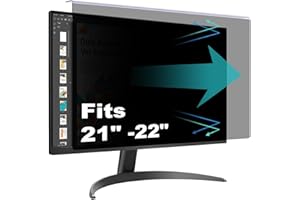 POZLLE Filtre de confidentialité anti-lumière bleue pour ordinateur de 22 pouces" - Compatible avec les écrans larges de 20, 21,5, 22" (16:9) - Protection amovible en acrylique et technologie anti-reflet