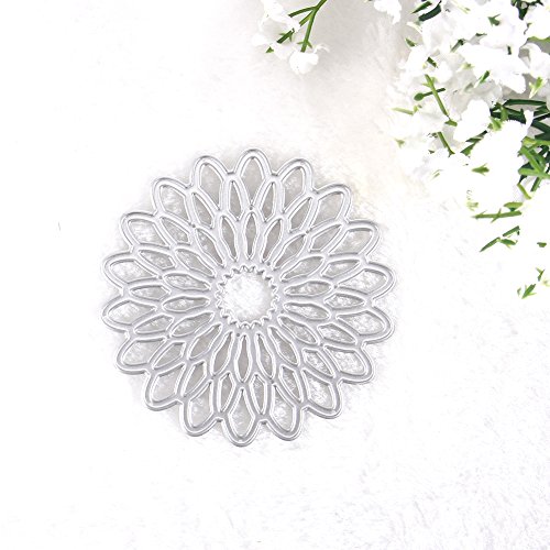 Calistouk Stanzschablonen aus Metall mit verschiedenen Mustern, für Fotoalben und zur Dekoration sonnenblume - 4