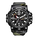 Outdoor-Militäruhr Tarnung Sport Wasserdichte Herrenuhr Multifunktions-LED Elektronische Uhr