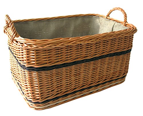 Kaminholzkorb rechteckig, braun, T 60cm x B 40cm x H 31cm