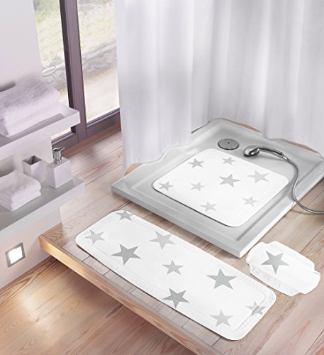 Meusch 2713146001 Wanneneinlag Stars, 36 x 92 cm, silbergrau - 2