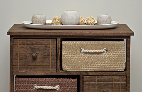 Landhaus Kommode Shabby Used Antik Schrank Regal mit Körben und Schubladen NEU - 7