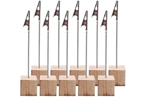 UCUNJIA Clip per foto da 10 pezzi Clip per memo e clip per messaggi Clip per foto a coccodrillo Clip per foto con base per pin per matrimonio in ufficio