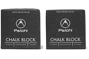 Psychi Rock Climbing & Gym Chalk Block | Extreme Long Lasting Grip Designed for Climbing, Gymnastics, & Weighlifting | Unrivalled Sweat Absorbent Sports Chalk | Fits Gym bags & Chalk Bags