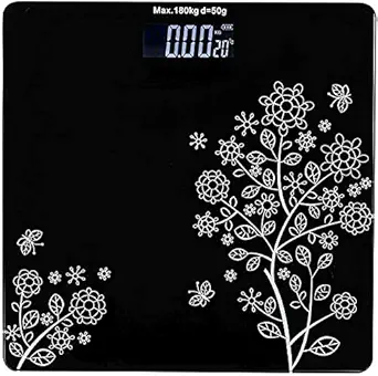 OCTOLYT Electronic Thick Tempered Glass and LCD Display Digital Personal Bathroom Health Body Weight Scales (STRIP)