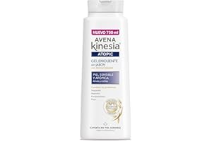 Avena Kinesia - Gel de Baño Emoliente Sin Alcohol para Piel Sensible y Atópica, Fórmula Hipoalergénica con Avena 100% Natural - Botella de 750 ml
