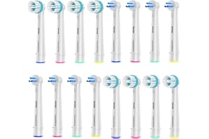 VALUABLETRY 8 Stück Interspace und 8 Stück Ortho Care Essentials Aufsteckbürsten, Kompatibel mit Oral B elektrische Zahnbürste