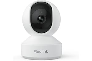 Reolink 5MP Telecamera WiFi Interno, Wi-Fi a Doppia Banda 2.4/5 GHz, Apertura F1.6, Rilevamento Uomo/Animale/Pianto, Copertura a 360°, Inseguimento Automatico, Supporta Alexa, Modalità Privacy, E1 Pro
