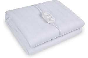 PureMate Luxury Comfort, Double Size Electric Blanket - Microfleece Soft Touch, Heated Fitted Mattress Underblanket - 3 Heat Settings, Machine Washable - 120 x 135cm