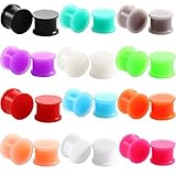 monturas mixtas Material: silicón JUKUB 12 Pares Conjunto De Colores Mixtos De Montura De Oreja De Silicona Tapones Expansor Ensanchador Túneles Oído Medidores Piercing Joyería,9/16Inch(14Mm)