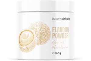 ‎BETTERPROTEIN Geschmackspulver | Kokos mit Mandelcreme | kalorienreduziertes Aroma | Flavour Pulver | Premium Flavor Powder | kalorienreduziertes Aroma | Flavour Powder Zero 200g | better nutrition