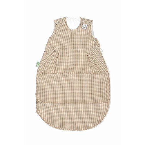 Preisvergleich Produktbild Odenwälder Daunen-Schlafsack Karo beige, Größe:130