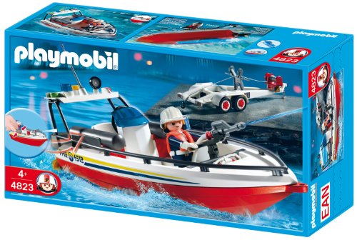 Playmobil 4823 Fire Boat with Trailer