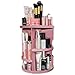 Produktbild Kosmetik Ständer, 360 Grad Drehbarer Einstellbarer Kosmetikorganizer Multifunktionale Aufbewahrungsbox, Passend für Schminke, Gesichtswasser, Cremes, Kosmetikpinsel und Lippenstifte,Spitze Design,Rosa