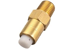 PIUESS 1/4 Inch Brass Thermal Release Safety Relief Valve Temperature Control Valve for Pressure Washer Water Pump
