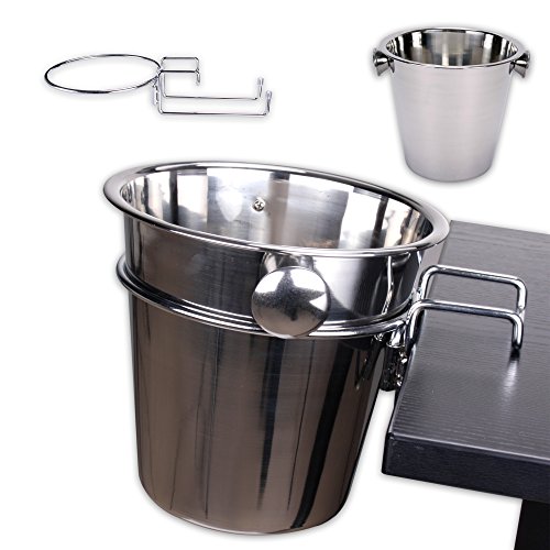 Flaschenkühler, Sektkübel "James" mit Tischhalterung im SET