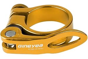 MIMOKE Cierre de sillín o abrazadera tija de sillín bicicleta con palanca de liberación rápida para Mountain Bike (MTB) o carretera de 31,8MM / 34,9MM