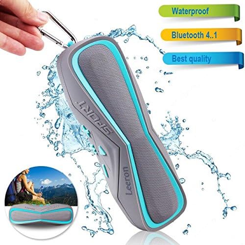 Waterproof IPX7 Wireless Bluetooth 4.1 Outdoor Speaker, Marine and Waterproof Bluetooth Speaker for iPhone, Android &amp; iPod, Sandproof &amp; Shockproof Outdoor Sport/Shower Speaker with Card Reader and Aux (Blue)