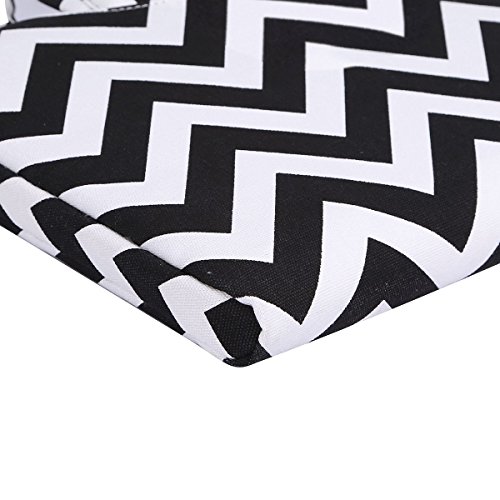 MOSISO Chevron Segeltuchstoff Hülle Sleeve Aktentasche für 15-15,6 Zoll MacBooks, Laptops Farbe: Schwarz - 6