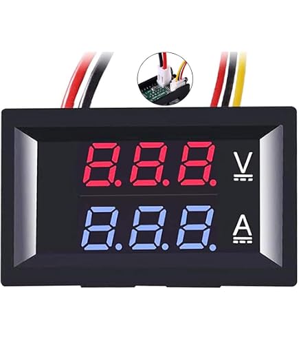 DC 7-100V Digal Voltmeter Ammeter Dual Display Rilevatore di Tensione Misuratore di Corrente Pannello Amp Volt Gauge 0.28 Rosso Blu LED 20A 50A  1420