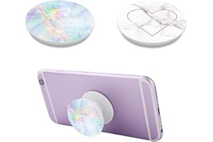 WUSJCOF Lot de 2 poignées pour téléphone, support anneau rotatif à 360°, base extensible et poignée pliable, pour smartphones et tablettes