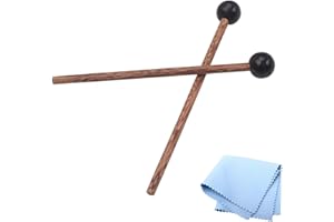 DOUKESH 22CM Bacchette per Marimba,Bacchette per Xilofono,Glockenspiel Sticks,Gomma Bacchette con Manico in Legno,Bacchette per Percussioni,Glockenspiel,Marimba,Timpani,Tamburo