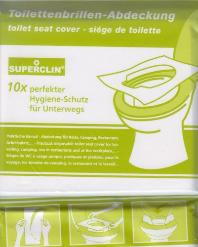 3 x 10er-Pack SUPERCLIN Toilettenbrillen-Abdeckung, WC – Brillenschutz, Hygieneauflagen, WC – Auflagen, - 2