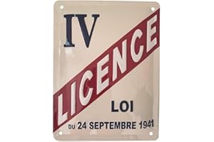 LA PLAQUE PUBLICITAIRE I&S / Les collections rétro Plaque métal relief 20x15 cm Licence IV Licence IV, Clair