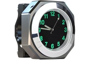 HpLive Orologio da Moto Impermeabile in Lega di Alluminio, Manubrio al Quarzo Luminoso (Bianco)