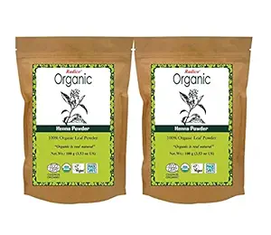 Radico 100% Organic Henna Powder-100gm Pack of 2