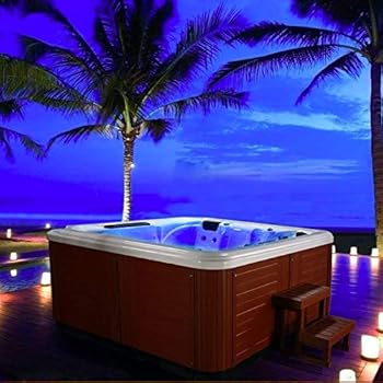 Beliani Vasca Idromassaggio Da Esterno Riscaldata Blu