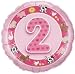 Produktbild 1 Stück Folien-Rundballon '2. Geburtstsg - Farmtiere', pink, ca. 45 cm Ø, ohne Gasfüllung/ohne Gruß-Karte