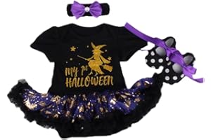 BabyPreg My First Halloween Costume for Infant Girl Thanksgiving Costume Pumpkin Dress Up Baby Dress Set