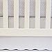Oliver B Crib Skirt with Scalloped Trim, White/Navy
