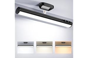 Moslumin Reglette LED Cuisine Rechargeable USB, 4000mAh Lampe Murale Sans Fil, Lumiere Aimantée avec Télécommande, Barre Eclairage Tableau a Pile pour Placard, Vitrine, Interieur, Armoire, Meuble