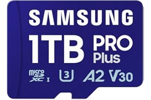 Samsung PRO Plus (2024) microSD card + SD adapter, 1 TB, UHS-I U3, Full HD & 4K UHD, 180 MB/s read, 130 MB/s write, memory card for smartphone, action cam, handheld console, MB-MD1T0SA/EU