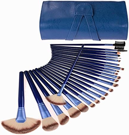MINFAN Makeup Brush Set 24 Pcs Soft Synthetic Fiber Wooden Handle Lip Eyeliner Eyeshadow Blending Brushes Cosmetic Brushes